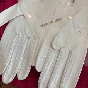 NEW Elegant White Leather Gloves Opera